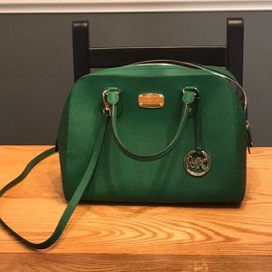 Green Michael Kors Satchel